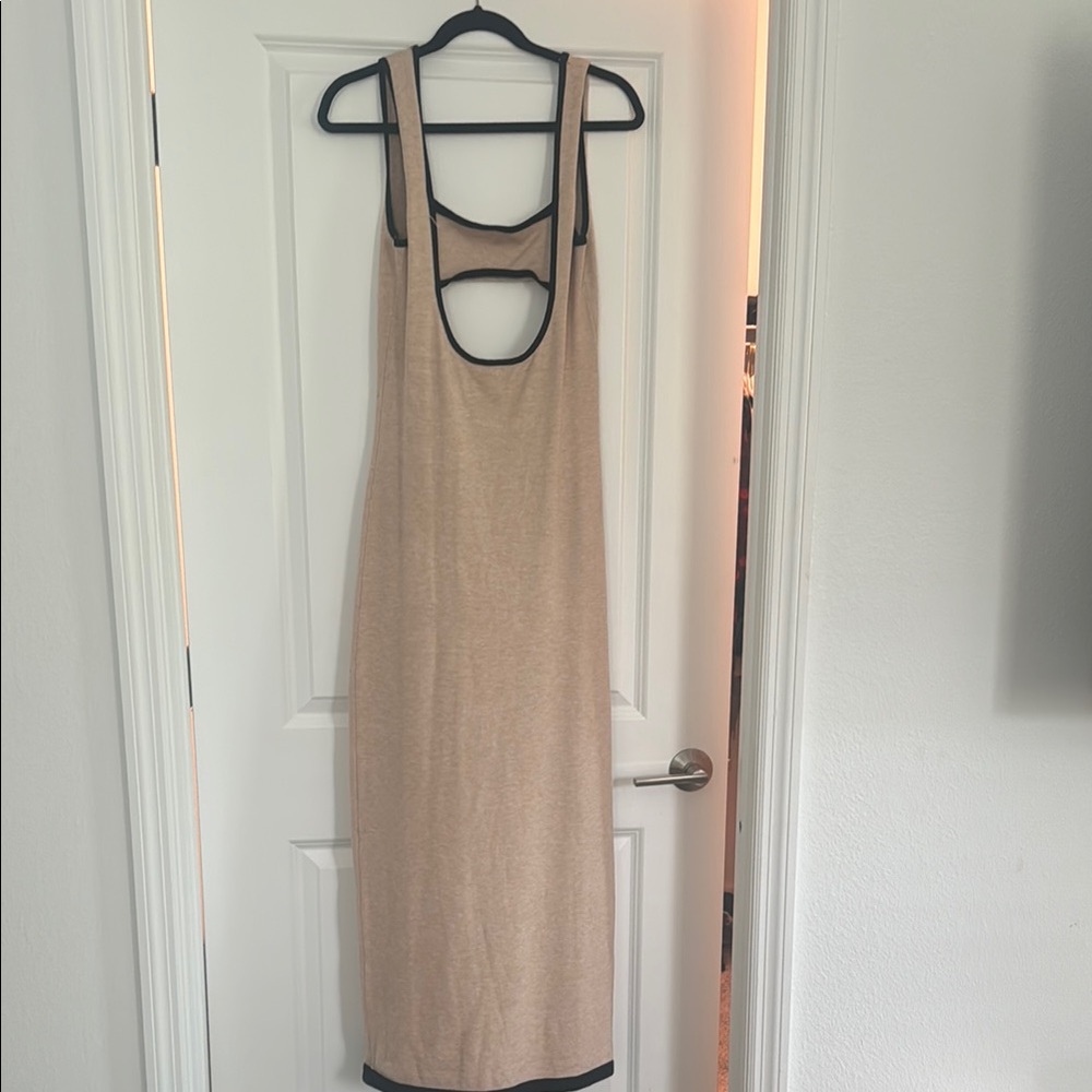 Peppermayo Tan Backless Dress